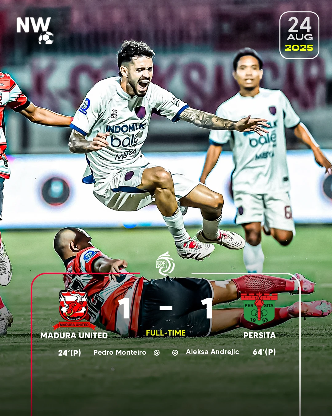 Hasil Super League: Madura United Vs Persita Tuntas 1-1